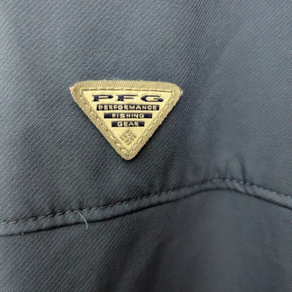 Columbia Omni-Shield PFG Blood and Guts Blue Long Sleeve Vented Fishing Shirt - Picture 11 of 14